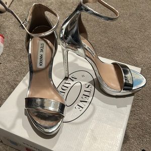 Starlet Silver Metallic Steve Madden Platform Heels
